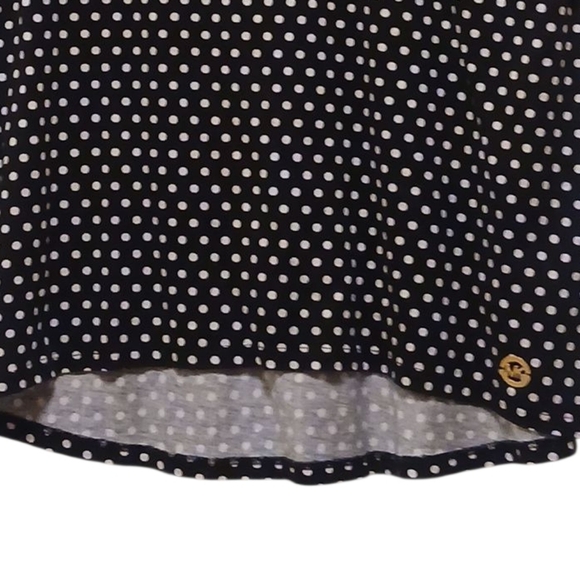 Michael Kors - Black Hi/Lo Blouse With White Poke dots, Flutter Sleeves,... - Picture 11 of 11